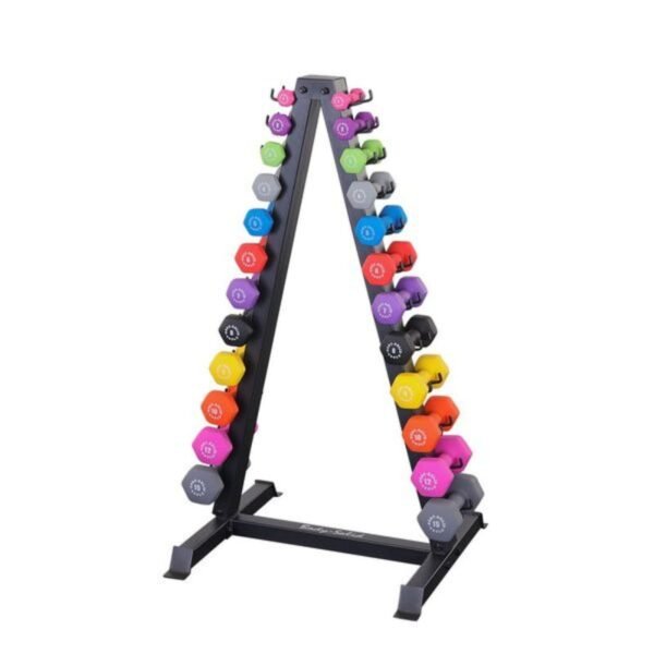 Body-Solid 12 Pair Neoprene Dumbbell Rack Package